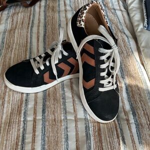 The Root Collective Black and Brown Custom Sneaker